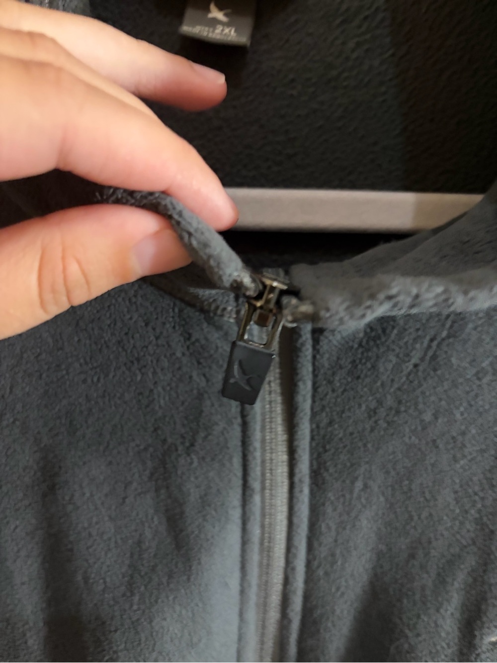 Eddie Bauer Fleece Full Zip Vest Men’s 2XL Gray Outdoor Casual Jacket - Picture 4 of 8